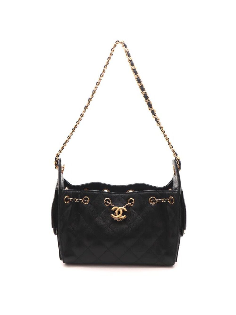 Chanel 25 Mini Black Caviar Leather Shoulder Bag